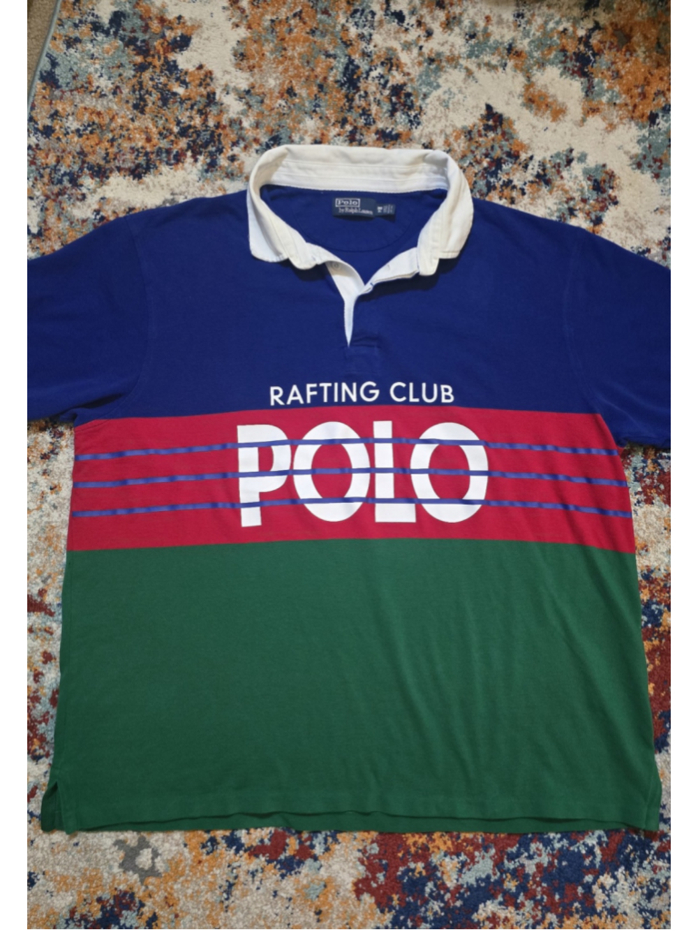 Polo Ralph Lauren Hi Tech Rafting Club Colorblock Polo Shirt Size 3XB 3X Big EUC
